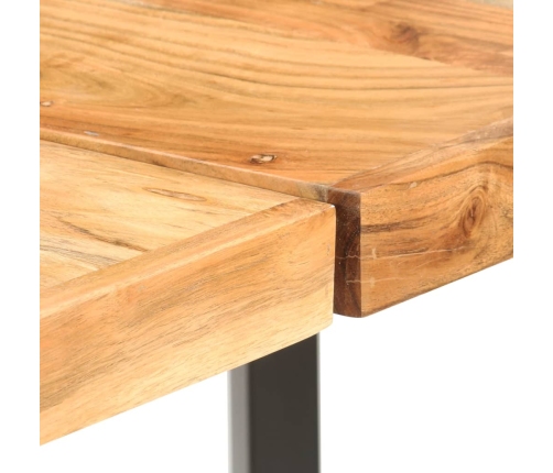 Mesa alta de cocina de madera maciza de acacia 180x70x107 cm