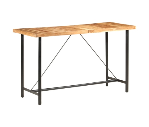 Mesa alta de cocina de madera maciza de acacia 180x70x107 cm