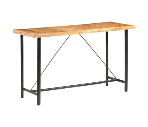 Mesa alta de cocina de madera maciza de acacia 180x70x107 cm