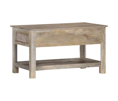 Mesa de centro de madera maciza de mango 82x52x47 cm