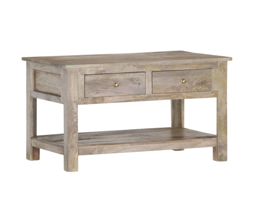 Mesa de centro de madera maciza de mango 82x52x47 cm