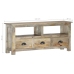 Mueble de TV de madera maciza de mango 110x30x50 cm