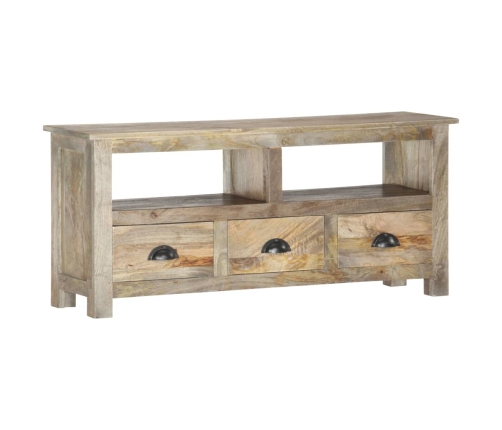 Mueble de TV de madera maciza de mango 110x30x50 cm