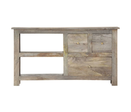 Mueble de TV de madera maciza de mango 100x30x55 cm