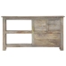 Mueble de TV de madera maciza de mango 100x30x55 cm