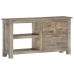 Mueble de TV de madera maciza de mango 100x30x55 cm