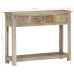 Mesa consola de madera maciza de mango 100x30x76 cm