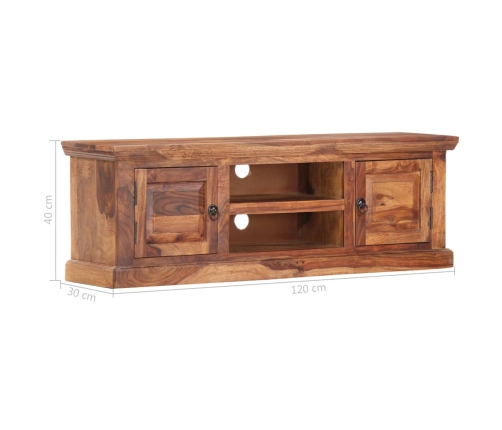 Mueble de TV de madera maciza de Sheesham 120x30x40 cm