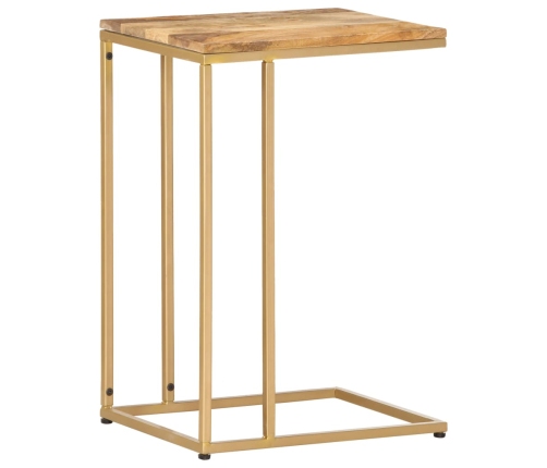 Mesa auxiliar de madera maciza de mango 35x45x65 cm