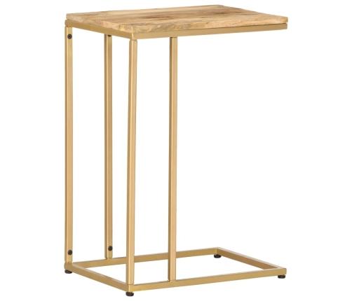 Mesa auxiliar de madera maciza de mango 35x45x65 cm