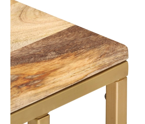 Mesa auxiliar de madera maciza de mango 35x45x65 cm