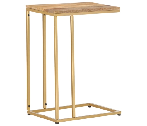 Mesa auxiliar de madera maciza de mango 35x45x65 cm