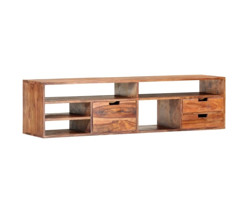 Mueble de TV madera maciza 140x30x35 cm