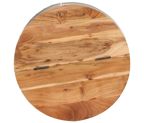 vidaXL Mesa de centro de madera maciza de acacia 53x43 cm