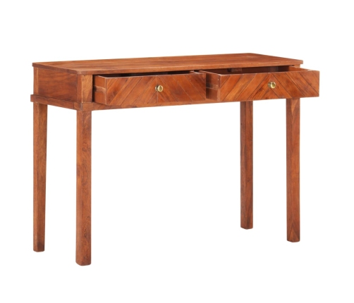 Mesa consola de madera maciza de acacia 110x40x76 cm