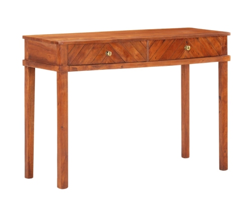 Mesa consola de madera maciza de acacia 110x40x76 cm