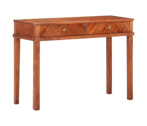 Mesa consola de madera maciza de acacia 110x40x76 cm