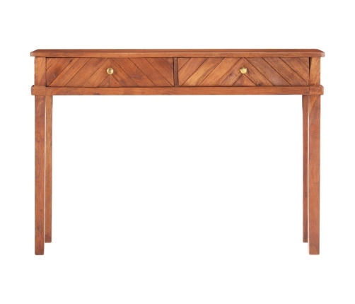 Mesa consola de madera maciza de acacia 110x40x76 cm