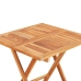 Mesa plegable de bistró de madera maciza de teca 60x60x65 cm