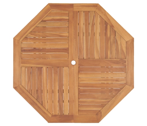 vidaXL Mesa de jardín de madera maciza de teca 120x120x75 cm