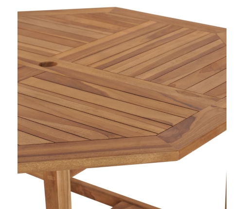 vidaXL Mesa de jardín de madera maciza de teca 120x120x75 cm