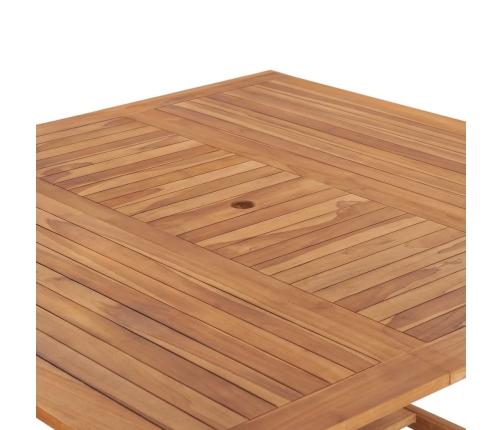 Mesa de jardín de madera maciza de teca 150x150x76 cm