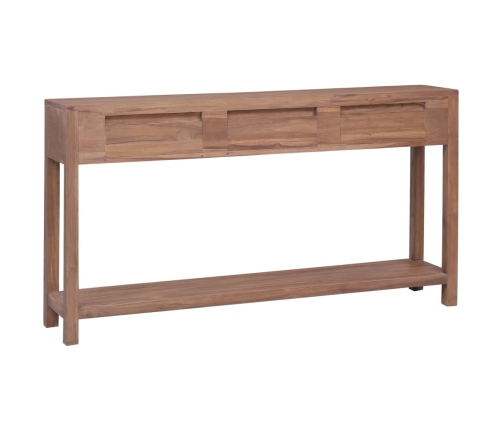 Mesa consola de madera maciza de teca 145x30x80 cm