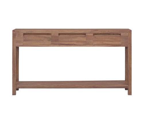 Mesa consola de madera maciza de teca 145x30x80 cm