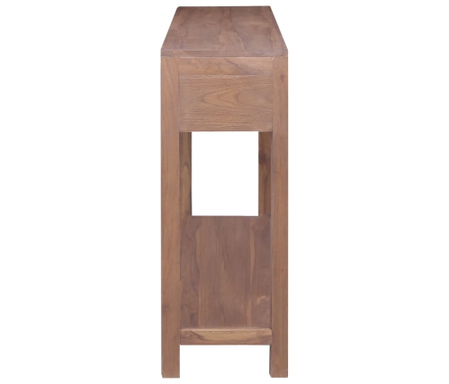 Mesa consola de madera maciza de teca 145x30x80 cm