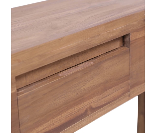 Mesa consola de madera maciza de teca 145x30x80 cm