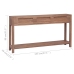 Mesa consola de madera maciza de teca 145x30x80 cm