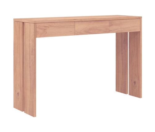 vidaXL Mesa consola de madera maciza de teca 110x35x75 cm