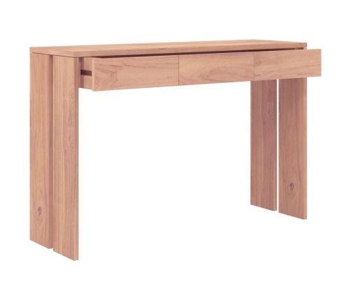 vidaXL Mesa consola de madera maciza de teca 110x35x75 cm