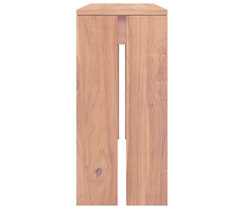 Mesa consola de madera maciza de teca 110x35x75 cm