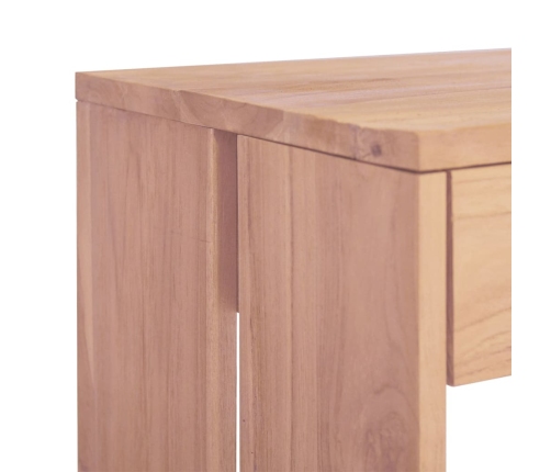 vidaXL Mesa consola de madera maciza de teca 110x35x75 cm