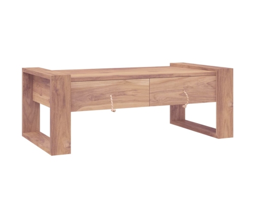 Mesa de centro de madera maciza de teca 110x60x40 cm