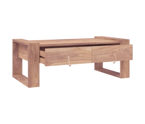 Mesa de centro de madera maciza de teca 110x60x40 cm