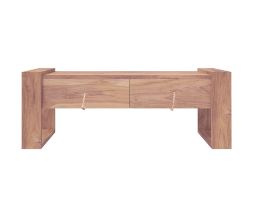 Mesa de centro de madera maciza de teca 110x60x40 cm