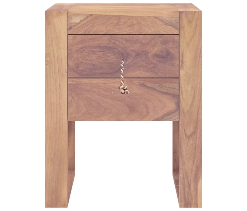 Mesita de noche de madera maciza de teca 40x30x50 cm