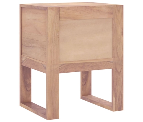 Mesita de noche de madera maciza de teca 40x30x50 cm