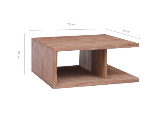 Mesa de centro de madera maciza de teca 170x70x30 cm