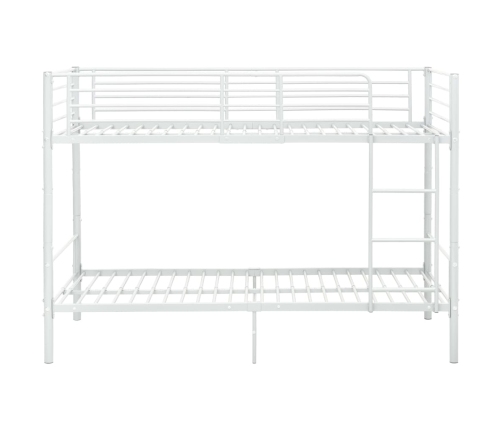 vidaXL Cama litera de metal blanca 90x200 cm