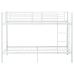 vidaXL Cama litera de metal blanca 90x200 cm