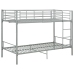 Cama litera de metal gris 90x200 cm