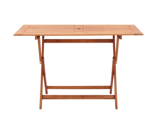 Mesa de jardín plegable madera maciza de eucalipto 120x70x75 cm