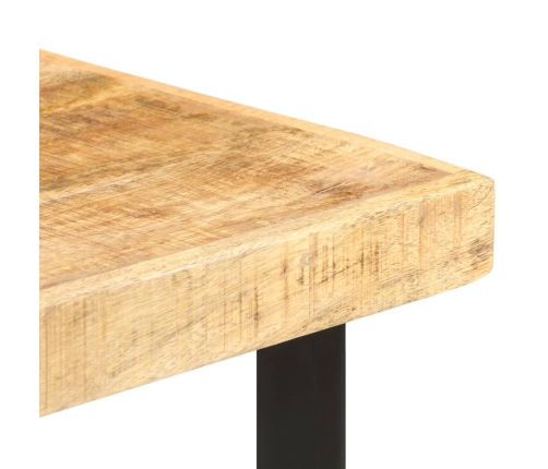 Mesa de bar madera maciza de mango rugosa 60x60x107 cm