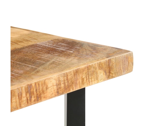 Mesa de bar madera maciza de mango rugosa 120x58x107 cm