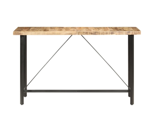 Mesa de bar madera maciza de mango rugosa 180x70x107 cm