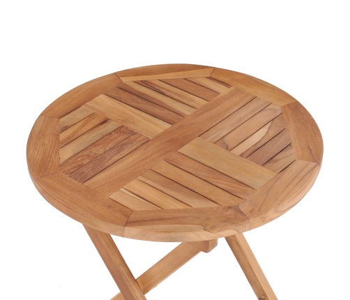 Mesa de jardín plegable madera maciza de teca 45 cm