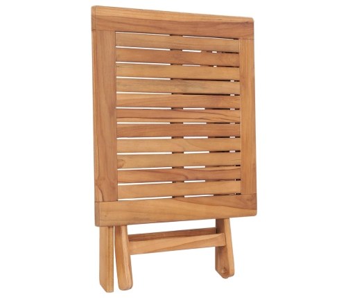 Mesa de jardín plegable madera maciza de teca 45x45x45 cm